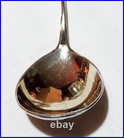1849 Imperial Russian 84 Silver 875/1000 6 Inch Tea Coffee Spoon Niello 40 Grams