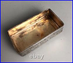 19th Century French Silver & Niello Snuff Box AF 1819 1838 FHZX