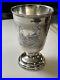 3 & 1/2in 84 Silver Antique Russian c. 1868 Footed Vodka Shot Cup Niello Kiddish