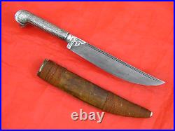 ANTIQUE GREEK DAGGER KNIFE NIELLO SILVER YATAGHAN 1906 / Turkish Ottoman Sword