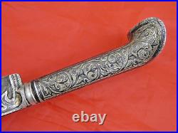 ANTIQUE GREEK DAGGER KNIFE NIELLO SILVER YATAGHAN 1906 / Turkish Ottoman Sword