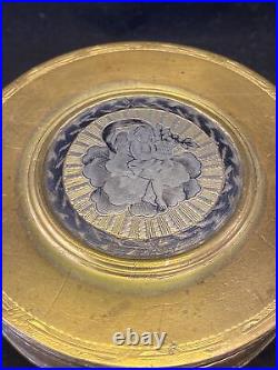 A Russian 18th century silver niello and gilt copper box, marked