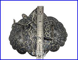 Antique 19 Century Russian Buckle WithBlack Niello Silver hand Made /84 Cucasian