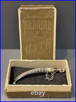 Antique Dagger Brooch Silver 84 Gilt Niello Yalta Knife Case Jewelry Rare 19th