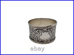 Antique Imperial Russian Caucasus 84 Silver Niello Napkin Ring 1 Tall 20 Grams