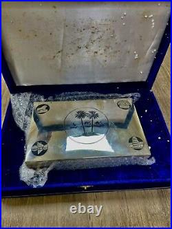 Antique Iraqi Silver Niello Box circa 1900 mint Silver Niello cigar Box 640g