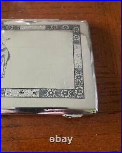 Antique Iraqi niello silver cigarettes case made by (?)