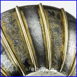 Antique Ottoman Silver, Parcel Gilt And Niello Hammam Bowl Mid 18th Century