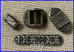 Antique Rusian Niello Silver Enamel If Apparatus Button. 1850s