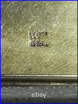 Antique Russian Imperial 840 Silver & Niello Snuff Box Circa 1860s
