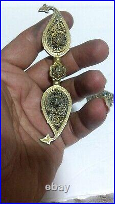 Antique Russian imperial period Niello silver gilt 3 belt buckle stamped