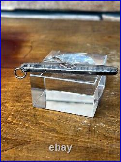 Antique Silver Niello Gold Waves Grips Pocket Folding Knife 2 Blades Solingen