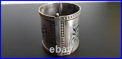 Antique Silver Niello Ottoman Tribal Cuff Bracelet handmade 100 G