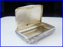 Austrian Silver Niello Gold Snuff Box Cigarette Case Combination, Antique c. 1900