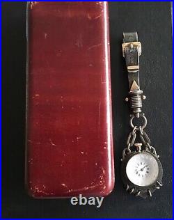 Fabulous Antique Niello Watch And Matching Fob & Original Fitted Box