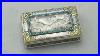 French Silver Niello Enamel And Turquoise Box Antique Circa 1860 Ac Silver A4970