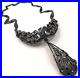 Imperial Massive Jewelry Niello Filigree Sterling Silver 875 Necklace 36g Soviet