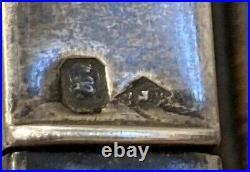Niello Enamel French Royalty Silver Black Case Crown Shield Crest 19th C Antique