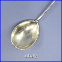 RUSSIAN Silver 84 Zolotnik. 875 NIELLO Spoon Cathetral Bowl Back Twist 5.5 22g