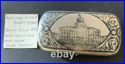 Rare Antique Russian Niello Enamel 84 Sterling Silver Moscow 1874 Cigarette Case