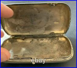 Rare Antique Russian Niello Enamel 84 Sterling Silver Moscow 1874 Cigarette Case