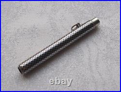Rare Extendable Toothpicks Niello Schach-Dekor IN 880 Silver