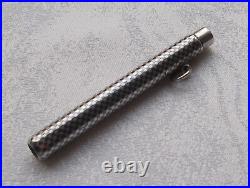 Rare Extendable Toothpicks Niello Schach-Dekor IN 880 Silver