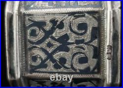 Royalty Antique Imperial Russian Niello Sterling Silver Napkin Ring Coat Arms RU