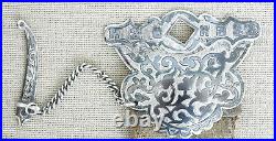 Russian Empire, Caucasus, antique niello silver 84 bridal belt, signed