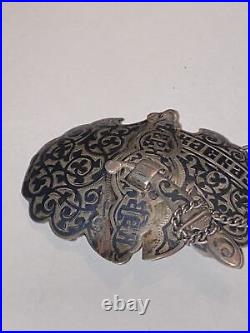Russian Silver And Niello. Belt Buckle