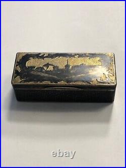 Russian Silver And Niello Tobacco Box