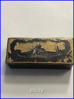 Russian Silver And Niello Tobacco Box