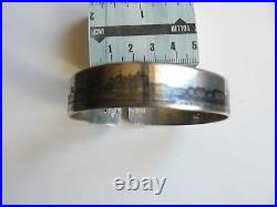 Russian Soviet Silver 875 Northern Niello Ustyug Panorama Bracelet 1950s Chirkov