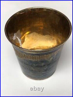 Russian antique silver niello beaker