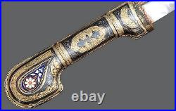 Shashka / Sword Russia Caucasus Silver, niello, enamel Perfect hand made