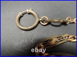Victorian Solid Silver Niello Watch Chain