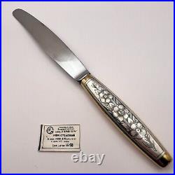 Vintage 1967 Kubachi Gilt Silver 875 Table Knife USSR Russian North Niello Tag