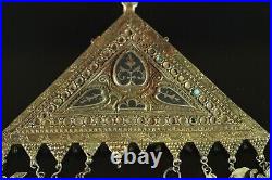 Vintage OLD 18-19 century Russia Silver Niello Caucasus Kubachi Necklace C921