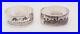 Vintage silver niello Egypt Turkey scenes set of 2 napkin rings